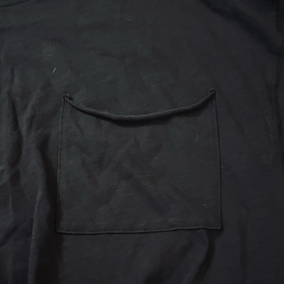 Offline by aerie Black Cropped Front Tie T-Shirt Size Medium - Picture 3 of 7